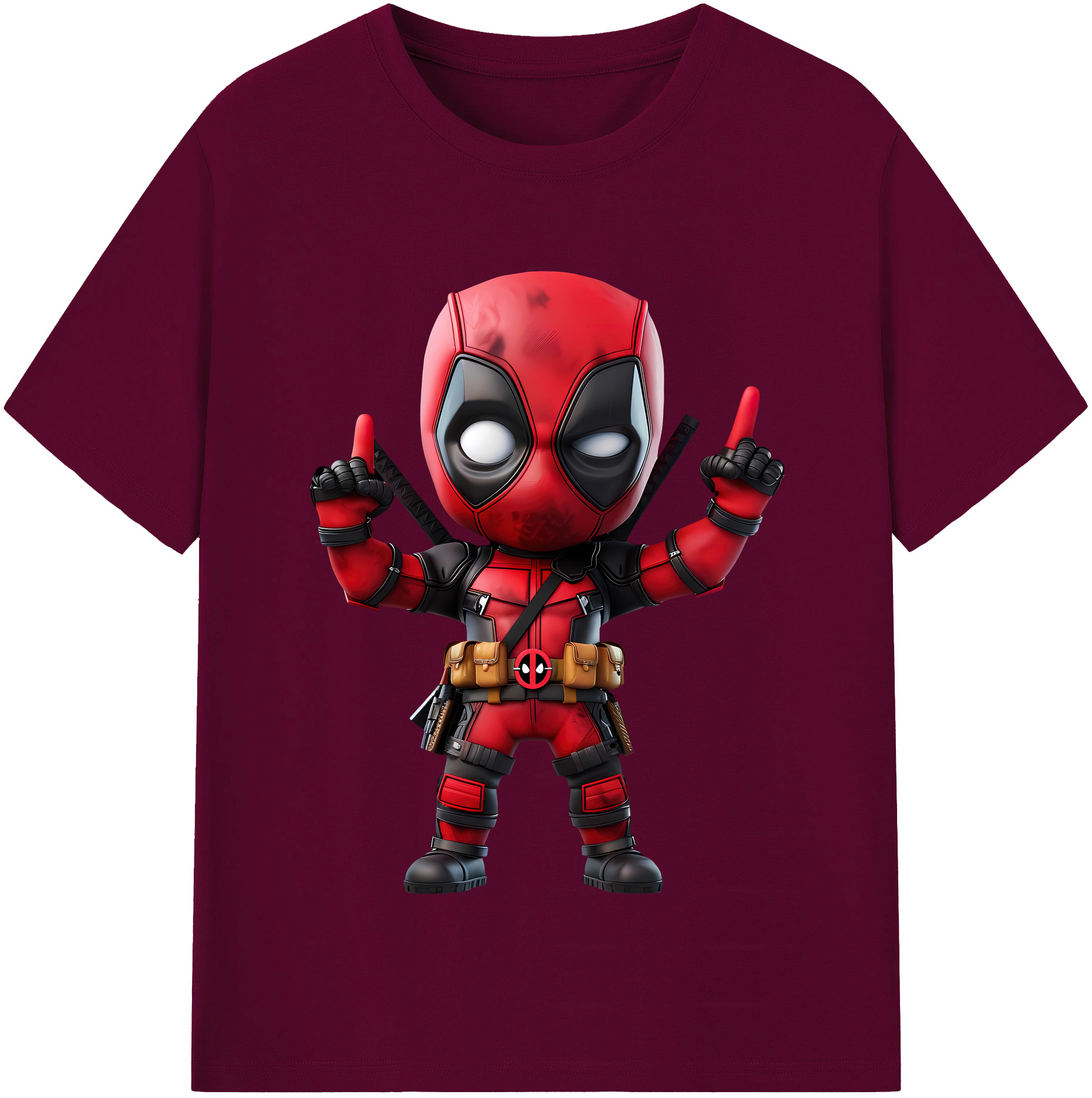 （画像用） Deadpool デッドプール レディースカジュアルプリントTシャツ（綿100％）